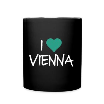 Wien - Tasse einfarbig - Schwarz - Vorne