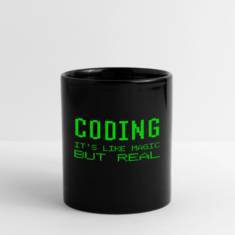 Coder c'est comme de la magie mais une vraie blague de programmation Mug uni