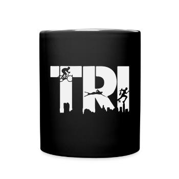Triathlon - Tasse einfarbig - Schwarz - Vorne