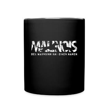 Malinois Schriftzug & Spruch - Tasse einfarbig - Schwarz - Vorne
