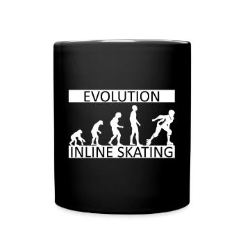 Evolution du patin à roues alignées - Mug uni - noir - Devant