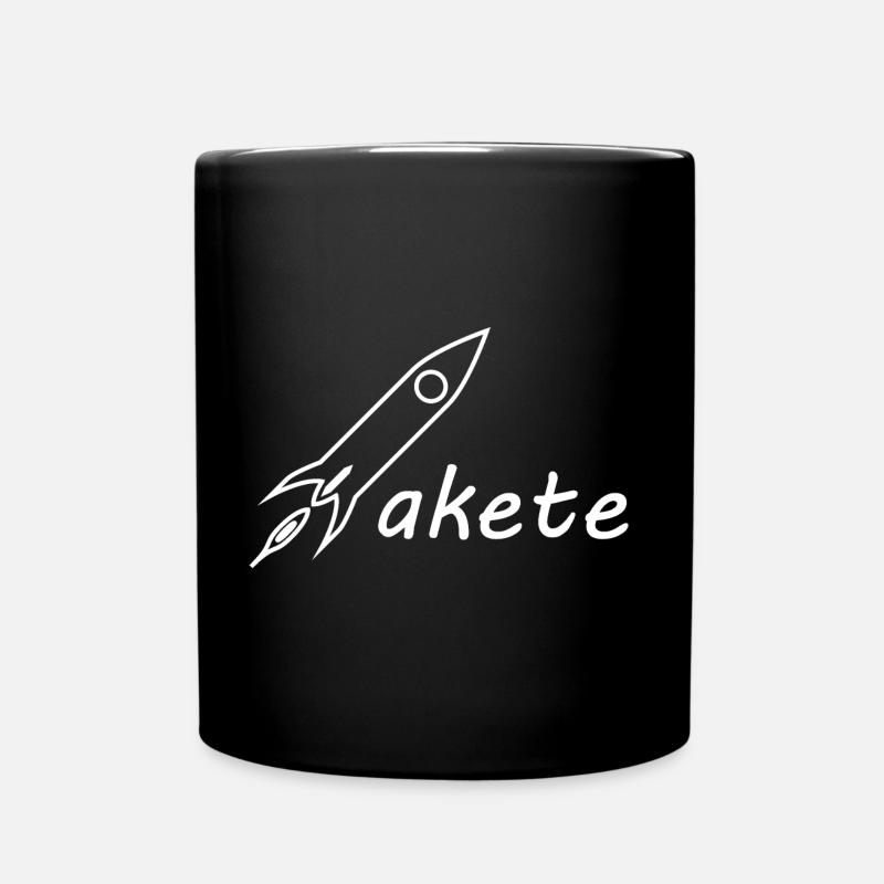 Rocket Rakete Raumfahrt space - Tasse einfarbig - Schwarz