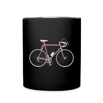 racing bike 80s - Full Colour Mug - black - Front