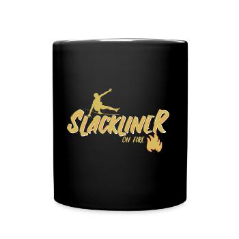 Slackline - Tasse einfarbig - Schwarz - Vorne