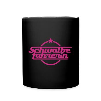 Schwalbefahrerin - Tasse einfarbig - Schwarz - Vorne