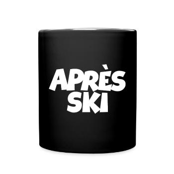 Après-Ski Wintersport - Tasse einfarbig - Schwarz - Vorne