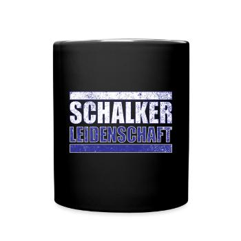 Schalker Leidenschaft - Tasse einfarbig - Schwarz - Vorne