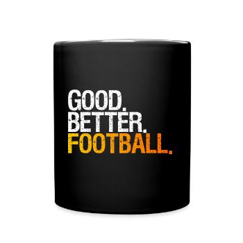 American Football - Tasse einfarbig - Schwarz - Vorne