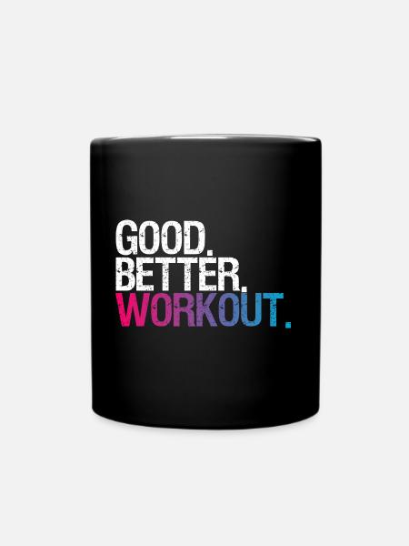 Workout - Tasse einfarbig - Schwarz