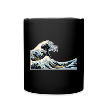 The Wave | Die Welle | Katsushika Hokusai - Tasse einfarbig - Schwarz - Vorne