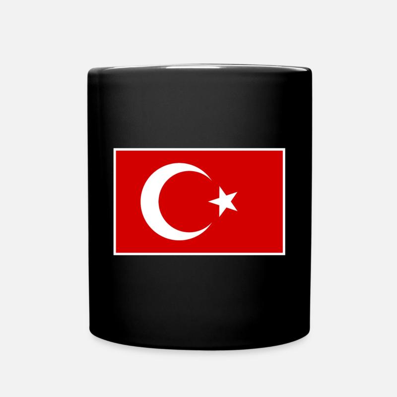 Türkei Türkiye Flagge - Tasse einfarbig - Schwarz