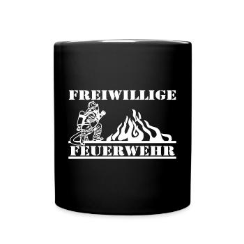 Freiwillige Feuerwehr , Shirt , Notfall,Feuer (25) - Tasse einfarbig - Schwarz - Vorne