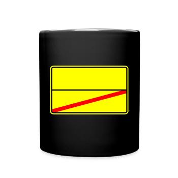 Town sign template - Full Colour Mug - black - Front