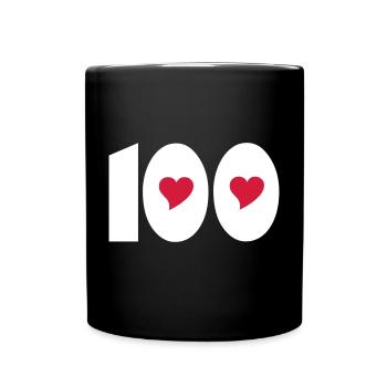 ★ Nummer Hundert 100-Best Jersy Number & Best Age ★ - Tasse einfarbig - Schwarz - Vorne