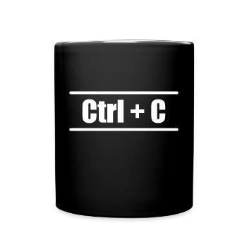 Ctrl C Ctrl V Parents Child Family Partner Look - Full Colour Mug - black - Front