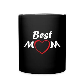 BEST MOM - for the best mom in the world - Full Colour Mug - black - Front