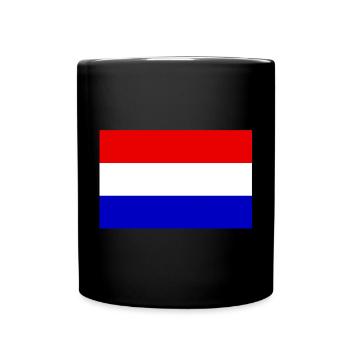 Holland Flagge - Tasse einfarbig - Schwarz - Vorne