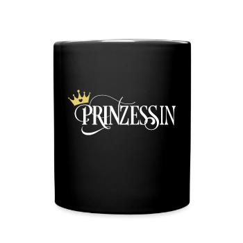 Prinzessin - Tasse einfarbig - Schwarz - Vorne