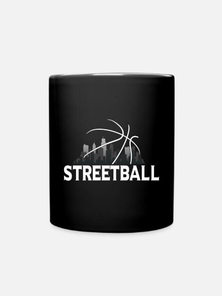 Streetball Skyline - Street basketball - Full Colour Mug - black