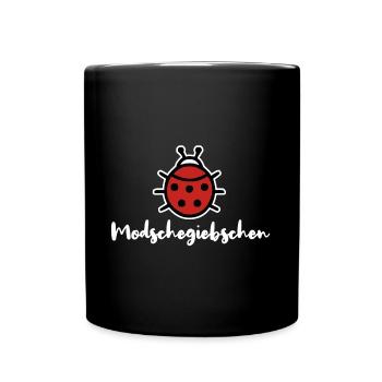 Modschegiebchen Marienkäfer Sächsisch Dialekt - Tasse einfarbig - Schwarz - Vorne