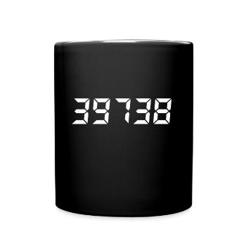 BELGE Wortrechner mit verkehrt herum belgischem Geekgeschenk - Tasse einfarbig - Schwarz - Vorne