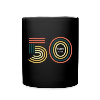 50th birthday - Full Colour Mug - black - Front