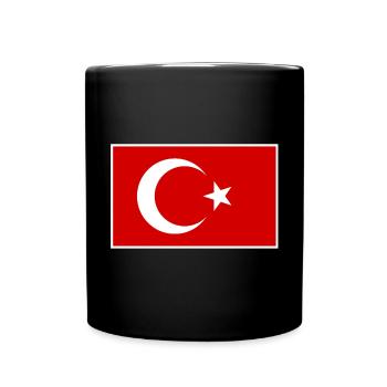 Drapeau turc : design élégant du symbole - Mug uni - noir - Devant