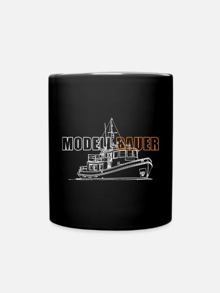 Modellbau Schiffe - Tasse einfarbig - Schwarz