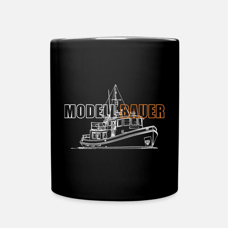 Modellbau Schiffe - Tasse einfarbig - Schwarz