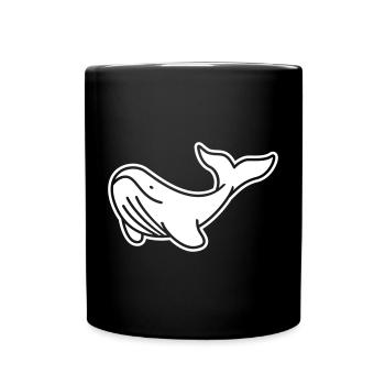 Majestic Whale – Ocean & Animal Welfare Design - Full Colour Mug - black - Front