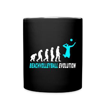 Conception d'évolution de volleyball de plage / idée cadeau - Mug uni - noir - Devant