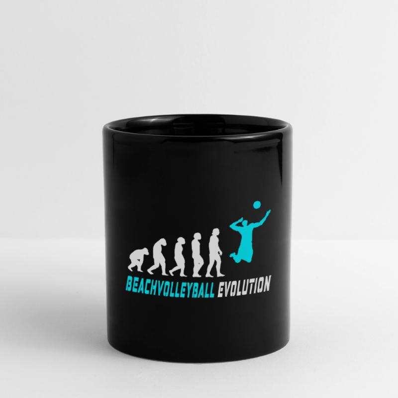 Beachvolleyball Evolution Design / Geschenkidee Tasse einfarbig