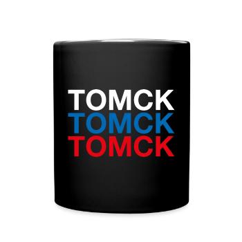 TOMSK Russie Cyrillique Drapeau russe - Mug uni - noir - Devant