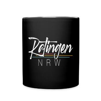 Ratingen Nrw - Tasse einfarbig - Schwarz - Vorne