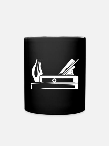 Hobel Werkzeug Tischler Schreiner Symbol Logo icon - Tasse einfarbig - Schwarz