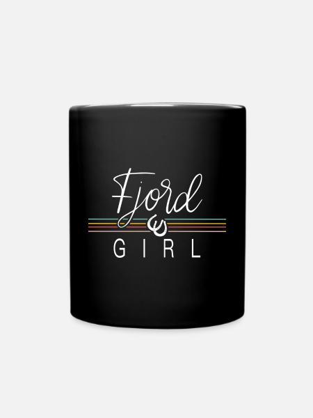 Fjord horse - Full Colour Mug - black