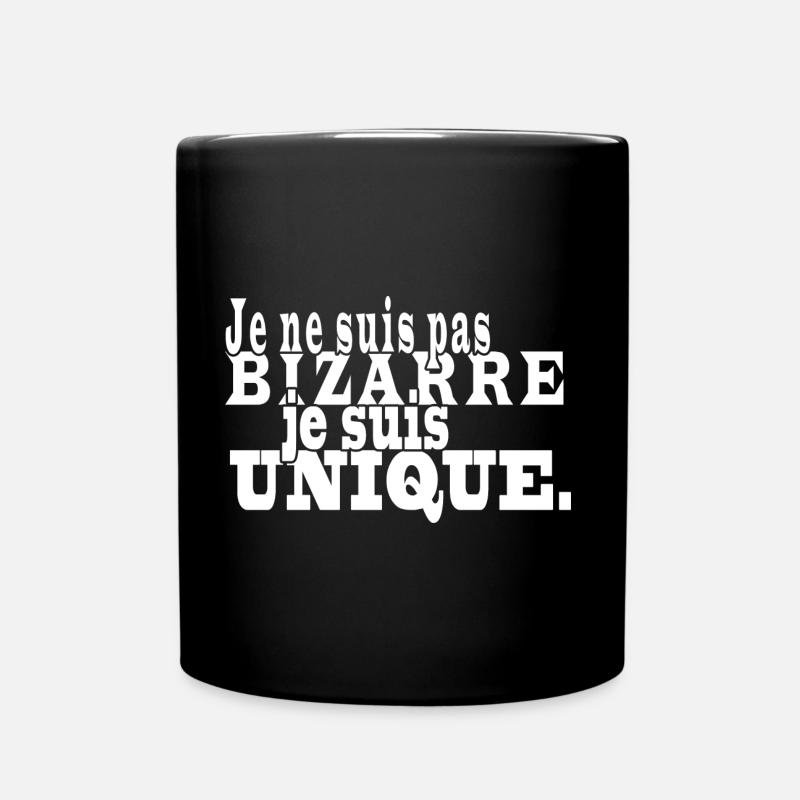 Humour drôle je ne suis pas bizarre je suis unique - Mug uni - noir