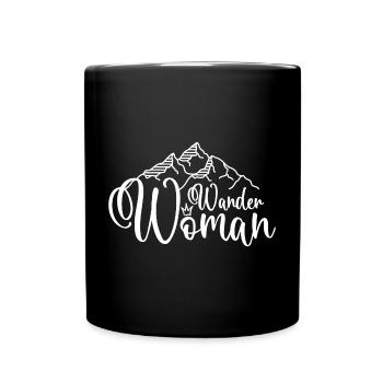 Wander Woman Wanderwoman - Tasse einfarbig - Schwarz - Vorne