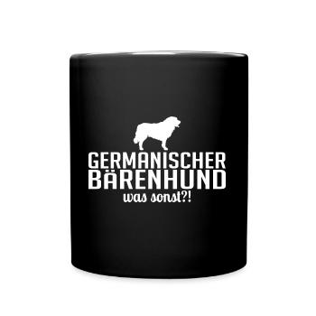 GERMANISCHER BÄRENHUND was sonst Wilsigns Hunde - Tasse einfarbig - Schwarz - Vorne