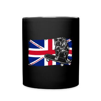 EN ANGLAIS BULLDOGGE Union Jack Flag Chiens Wilsigns - Mug uni - noir - Devant