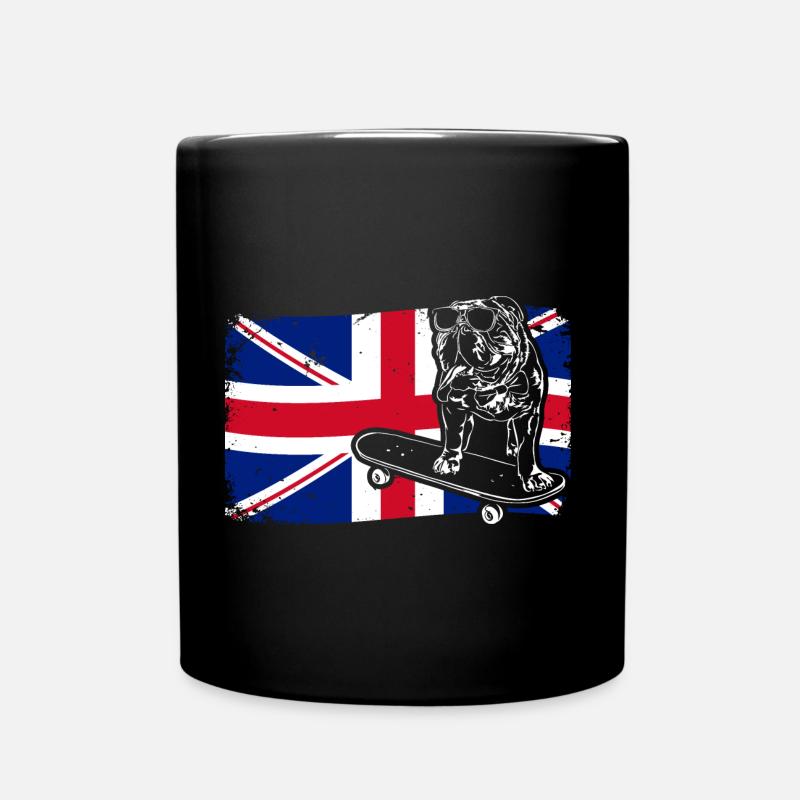 EN ANGLAIS BULLDOGGE Union Jack Flag Chiens Wilsigns - Mug uni - noir
