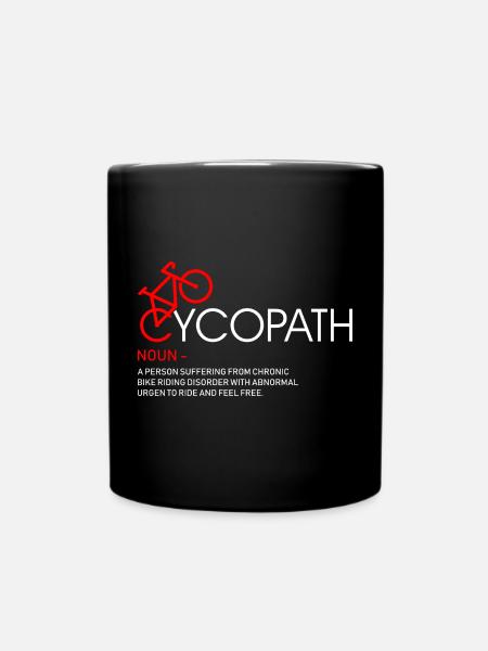 Cyclopath Bike Art Graphic - Full Colour Mug - black
