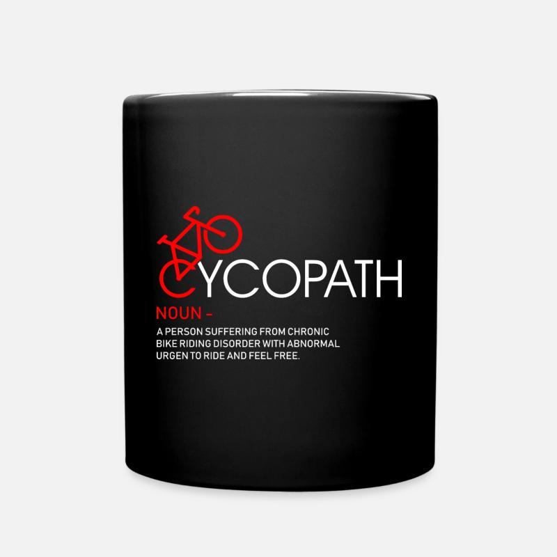 Cyclopath Bike Art Graphic - Mug uni - noir