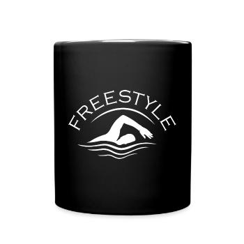 Icône icône du logo du nageur de nage libre icône icône - Mug uni - noir - Devant