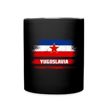 Jugoslawien Vintage Flaggen - Tasse einfarbig - Schwarz - Vorne