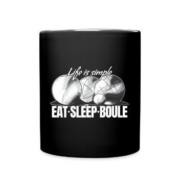Boules balls for boules and petanque players - Full Colour Mug - black - Front