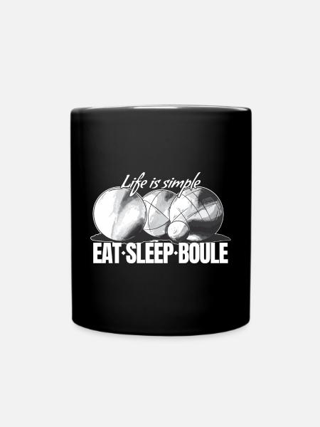 Boules balls for boules and petanque players - Full Colour Mug - black