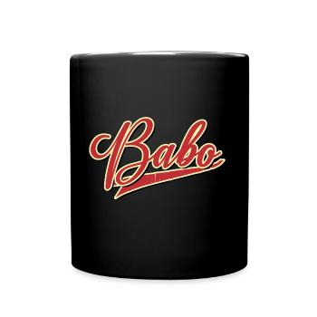 babo baba chef boss king bruder gamer best bester - Tasse einfarbig - Schwarz - Vorne