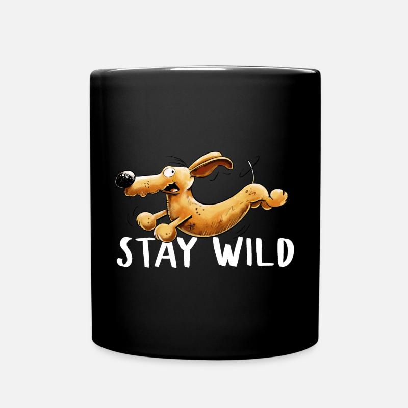 Wilder Dackel I Dachshund I Teckel I Hund - Tasse einfarbig - Schwarz