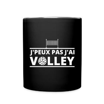 Volley, volley sport, fan de volley - Mug uni - noir - Devant